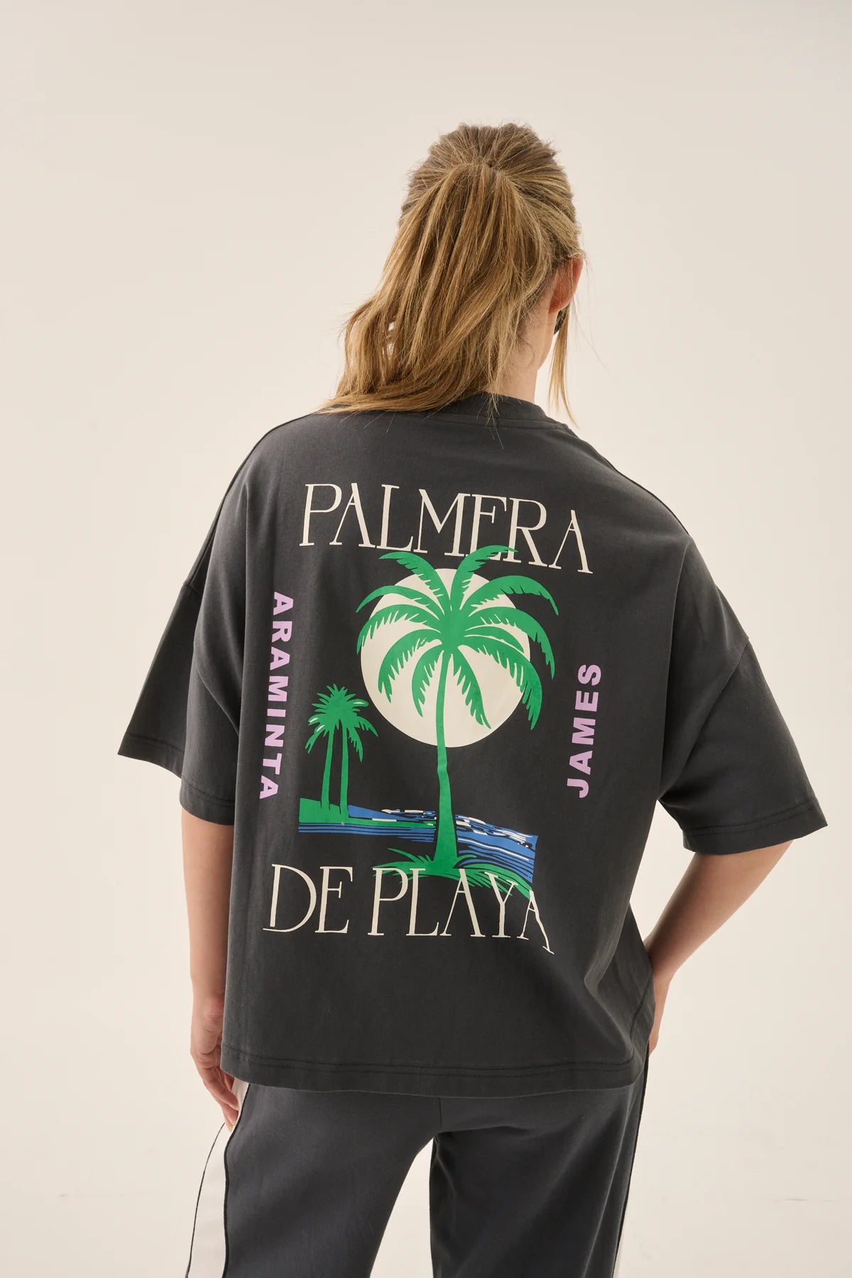 PALMERA OVERSIZED TEE WASHED BLACK