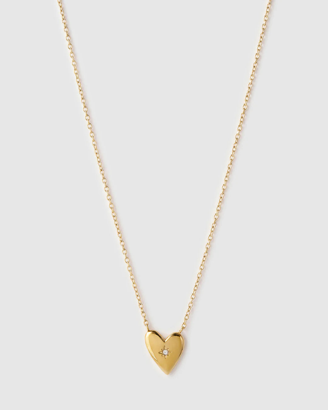 Cupid Heart Necklace-Gold