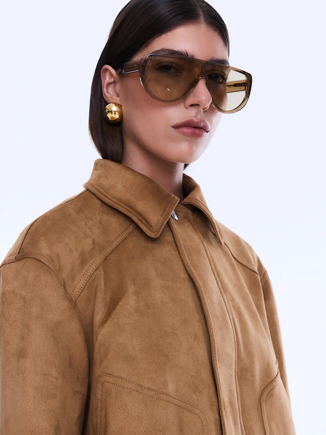 ANNIE Faux Suede Bomber