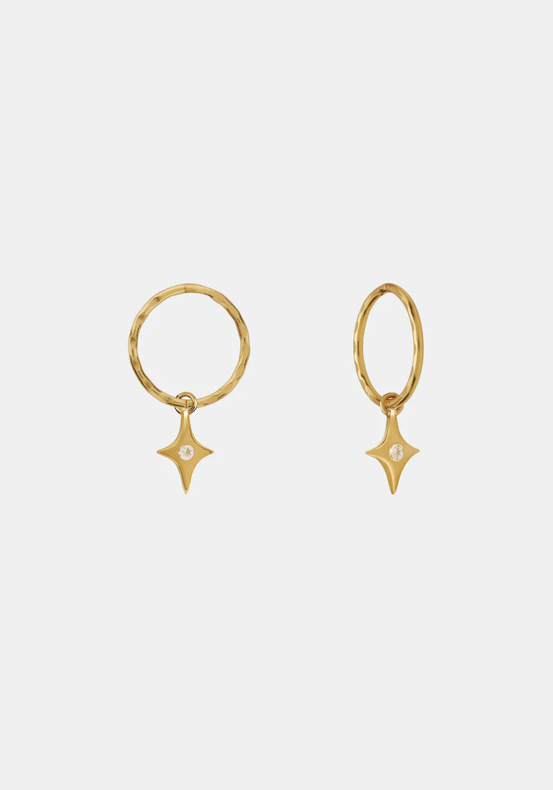 Starburst Mini Hoops - Gold
