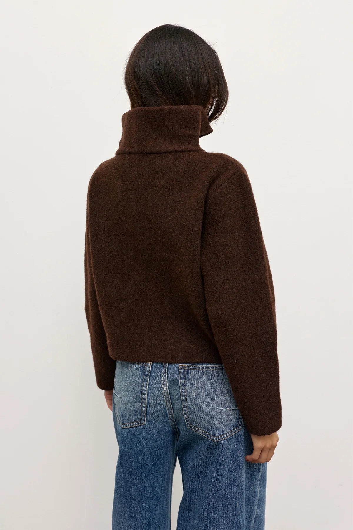 Riva Quarter zip-Chocolate