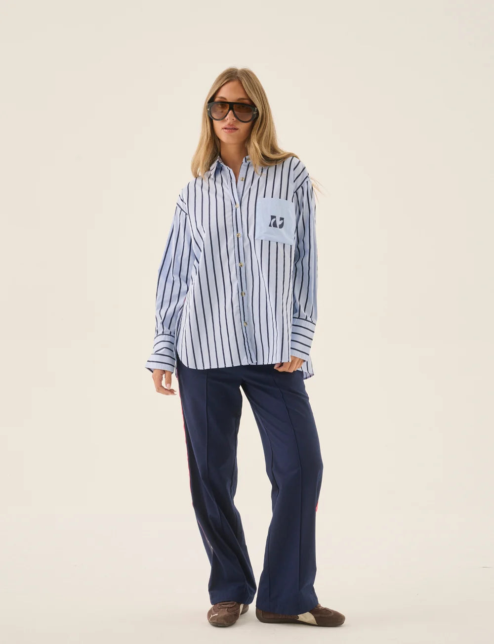 Pre order - AJ Crest Palermo Shirt Sea Blue