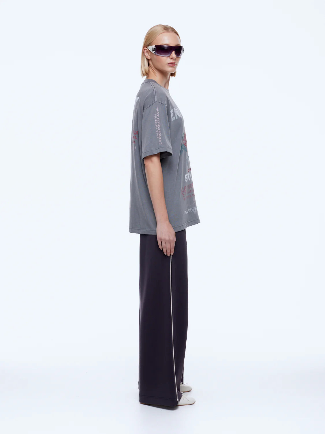 SOPHIA RELAXED TEE WASHED GREY