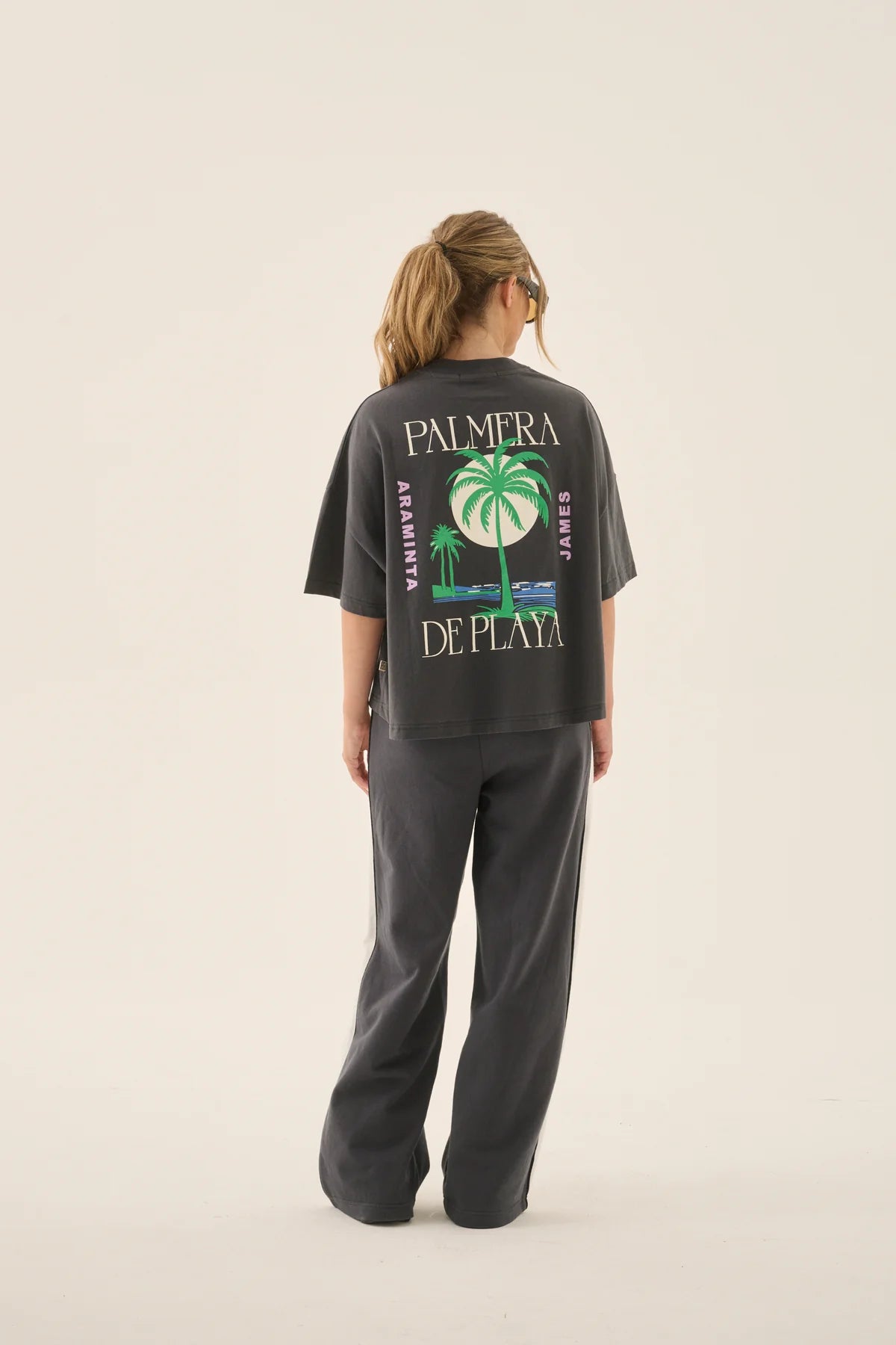 PALMERA OVERSIZED TEE WASHED BLACK