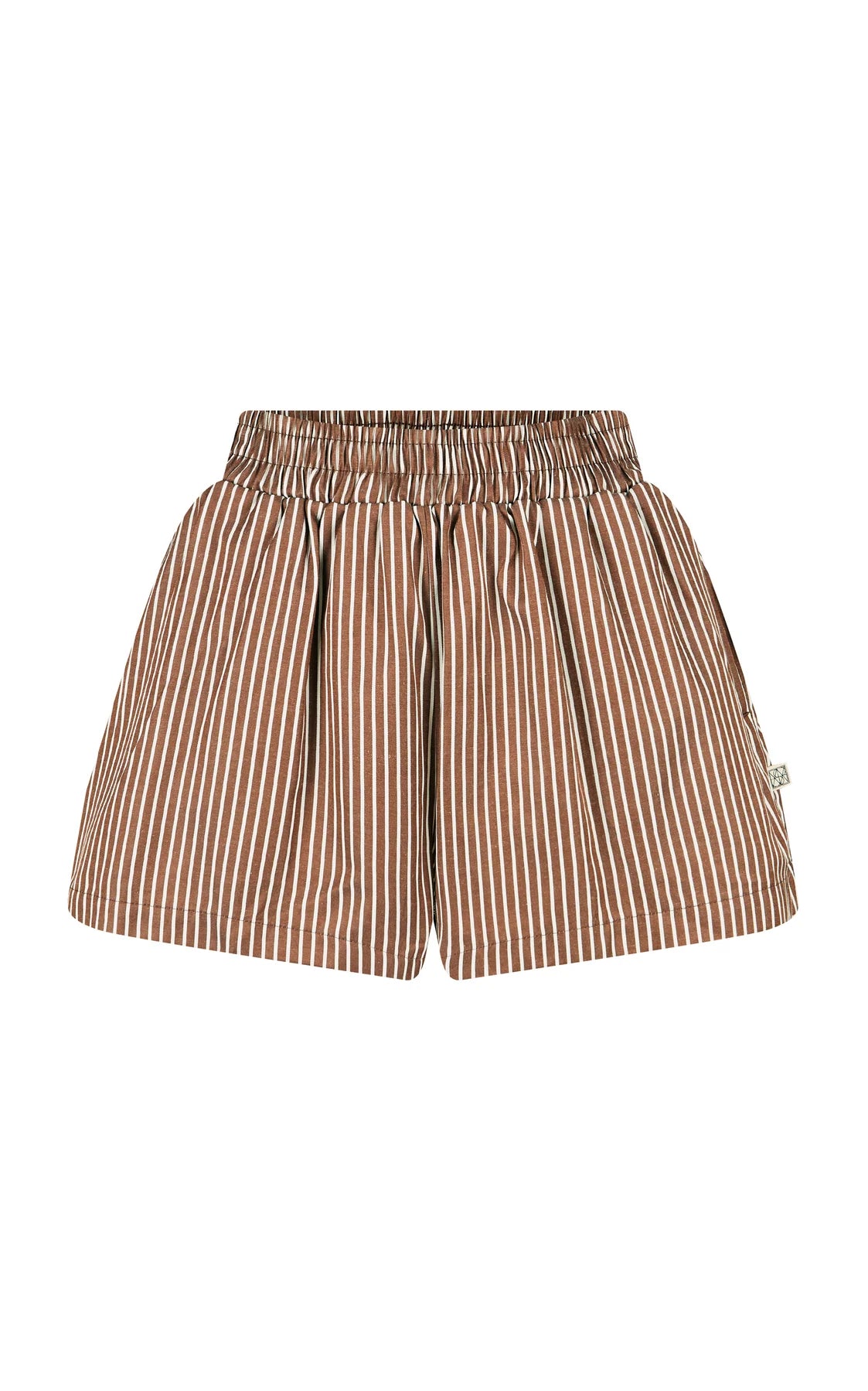 AJ Stripe Short Chocolate