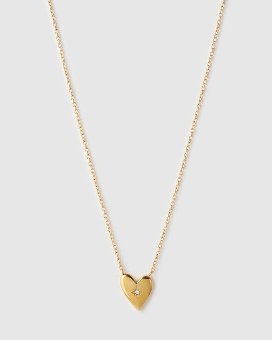 Cupid Heart Necklace-Gold