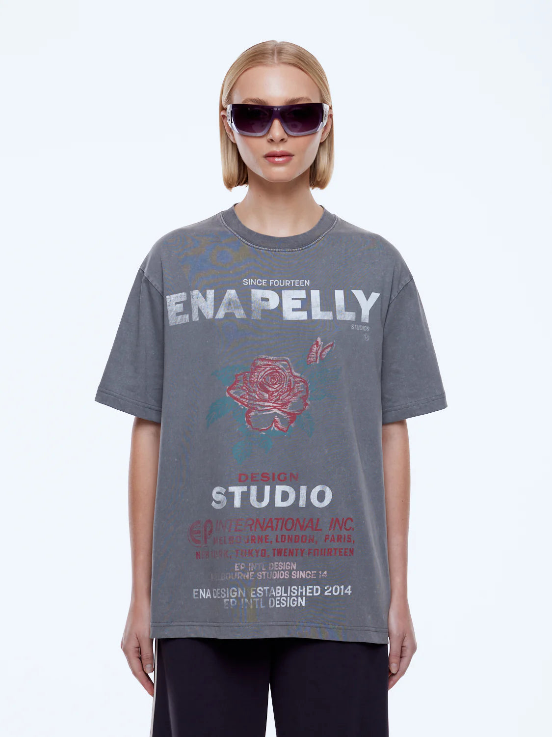 SOPHIA RELAXED TEE WASHED GREY
