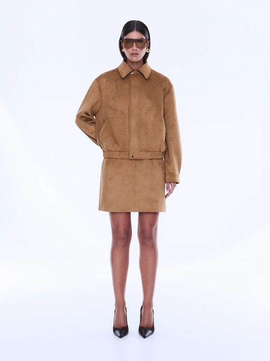 ANNIE Faux Suede Bomber