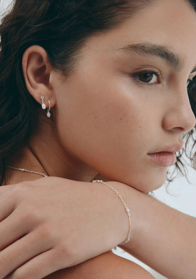 Aspen Mini Drop Earrings - Silver