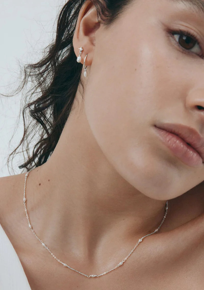 Aspen Mini Drop Earrings - Silver