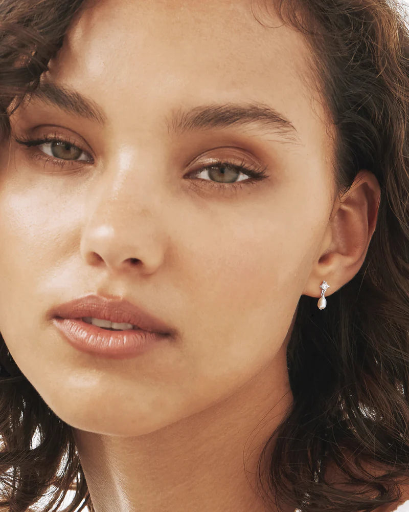 Aspen Mini Drop Earrings - Silver