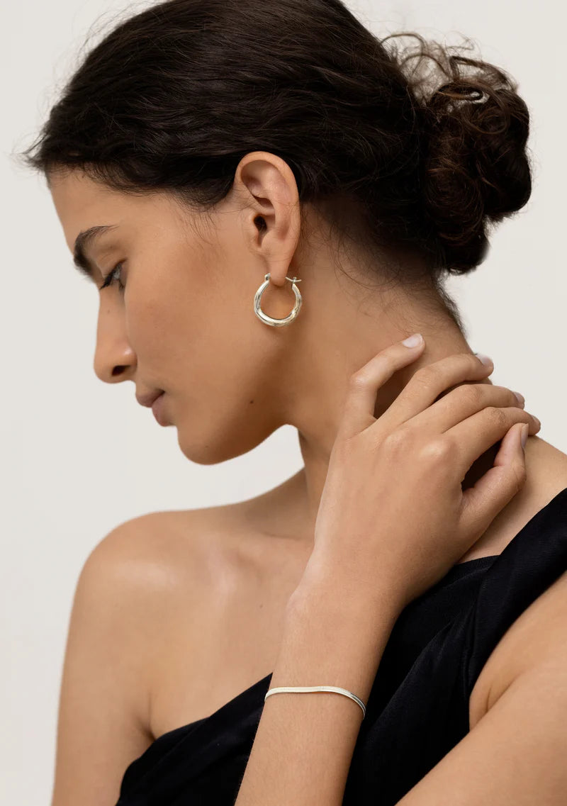Wabi Sabi Hoops - Silver
