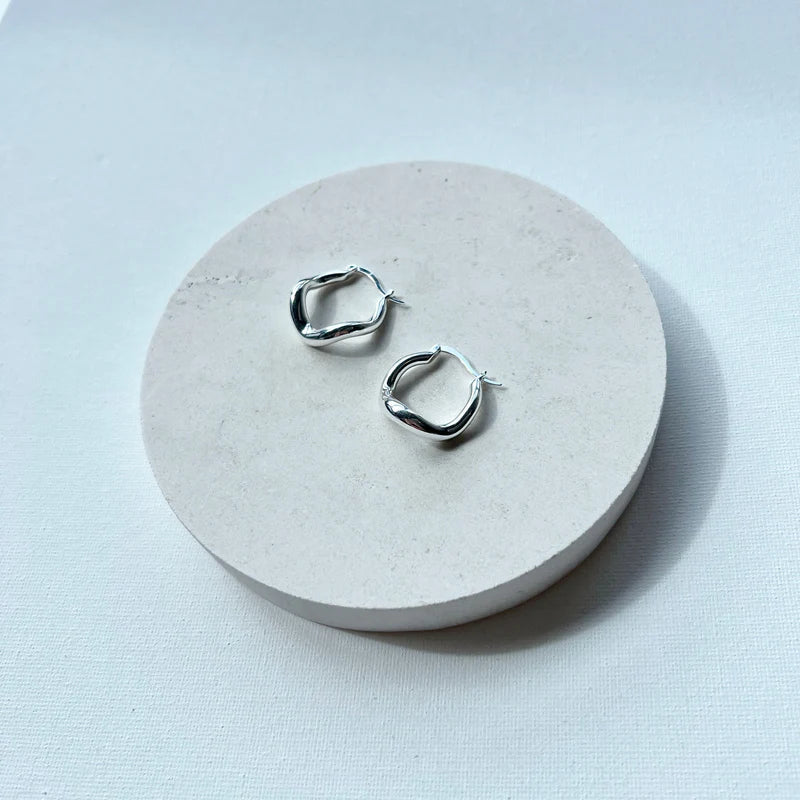 Wabi Sabi Hoops - Silver