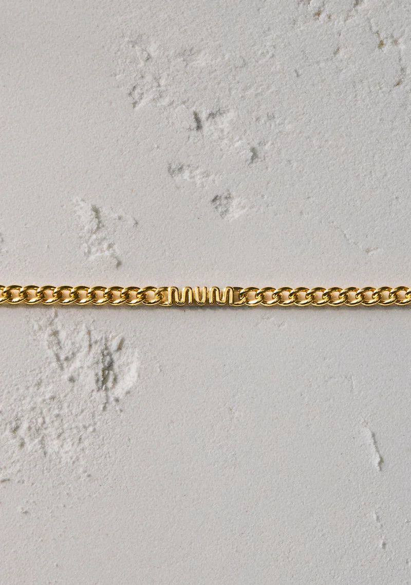 MUM Chain Necklace - Gold
