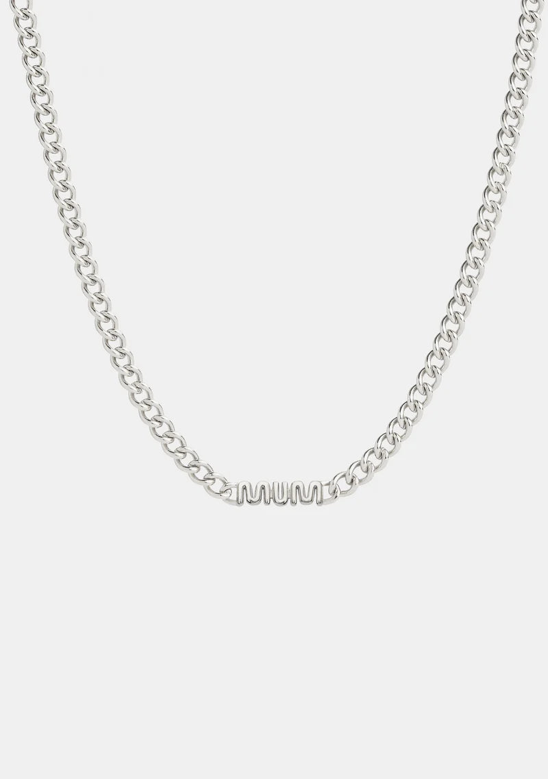 MUM Chain Necklace - Silver