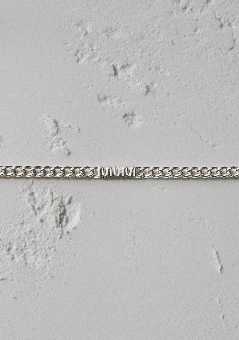 MUM Chain Necklace - Silver