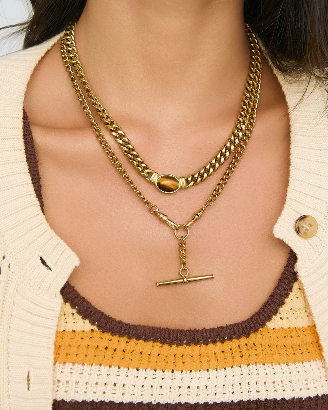 Odette Necklace - Tiger eye