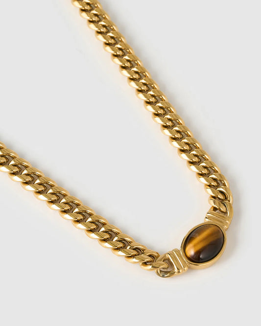 Odette Necklace - Tiger eye