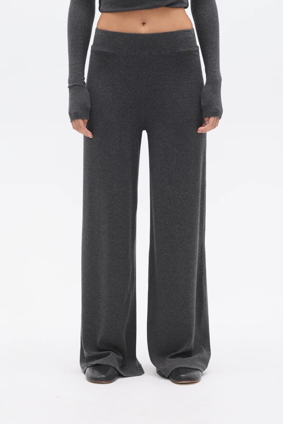 MEREDITH Pant-Dark Heather Grey