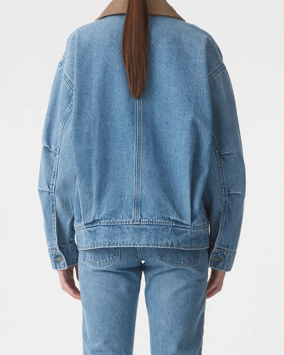 Gina Oversized Bomber Jacket- Tonal
