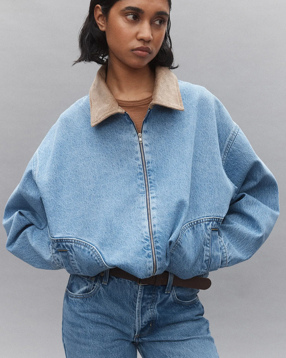 Gina Oversized Bomber Jacket- Tonal