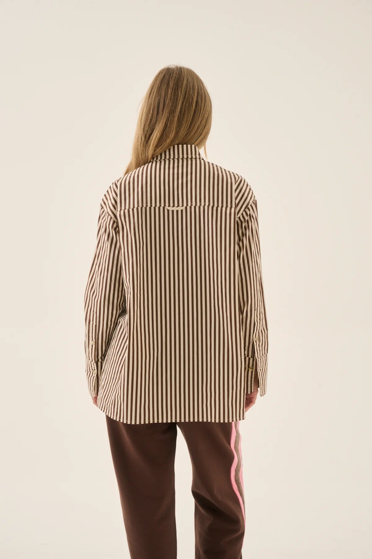 AJJA Shirt Chocolate Stripe