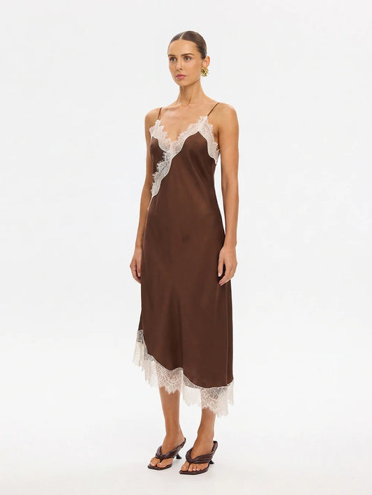 Pre Order Aniki Midi Dress-Chocolate