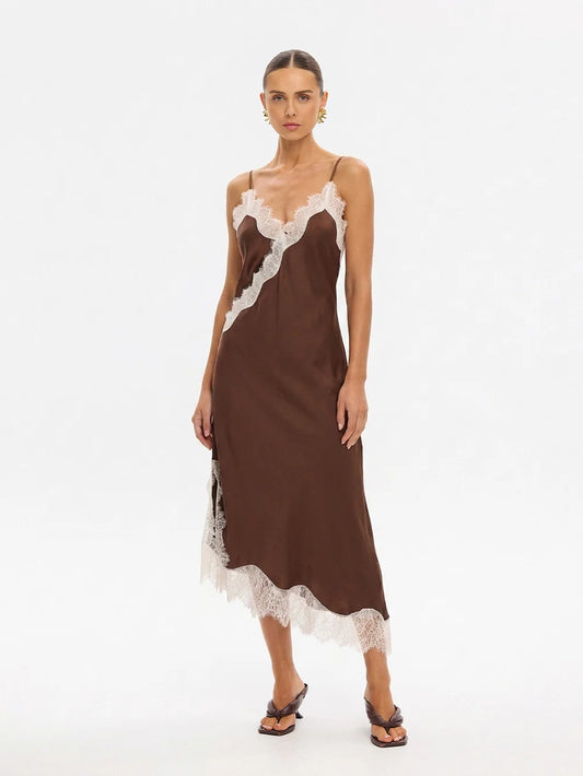 Pre Order Aniki Midi Dress-Chocolate
