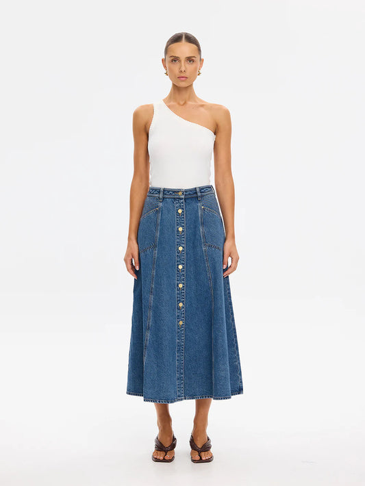 Rita-Denim Midi Skirt