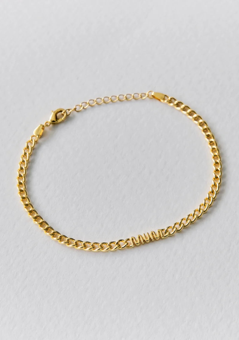 MUM Chain Bracelet-Gold