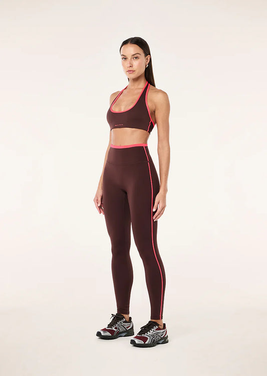 PRE ORDER - Radar Full Length Legging-Mahogany & Diva Pink
