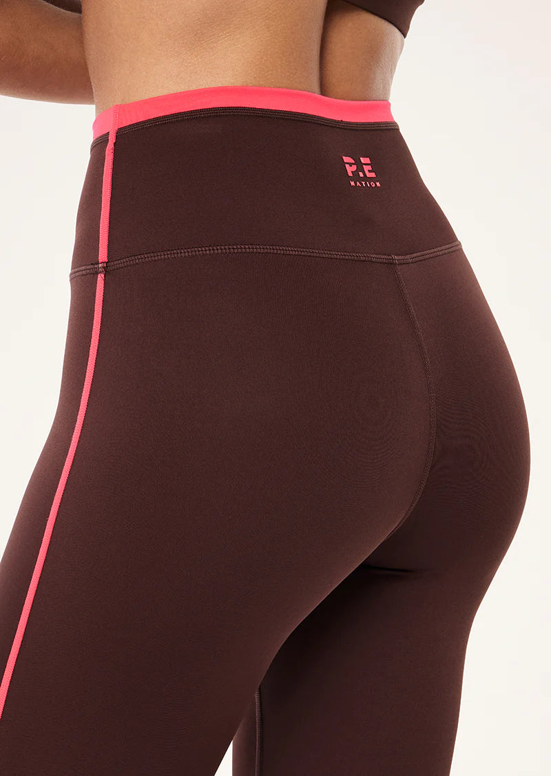 PRE ORDER - Radar Full Length Legging-Mahogany & Diva Pink