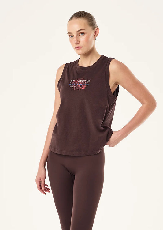 Snap Tank In Dark Plum