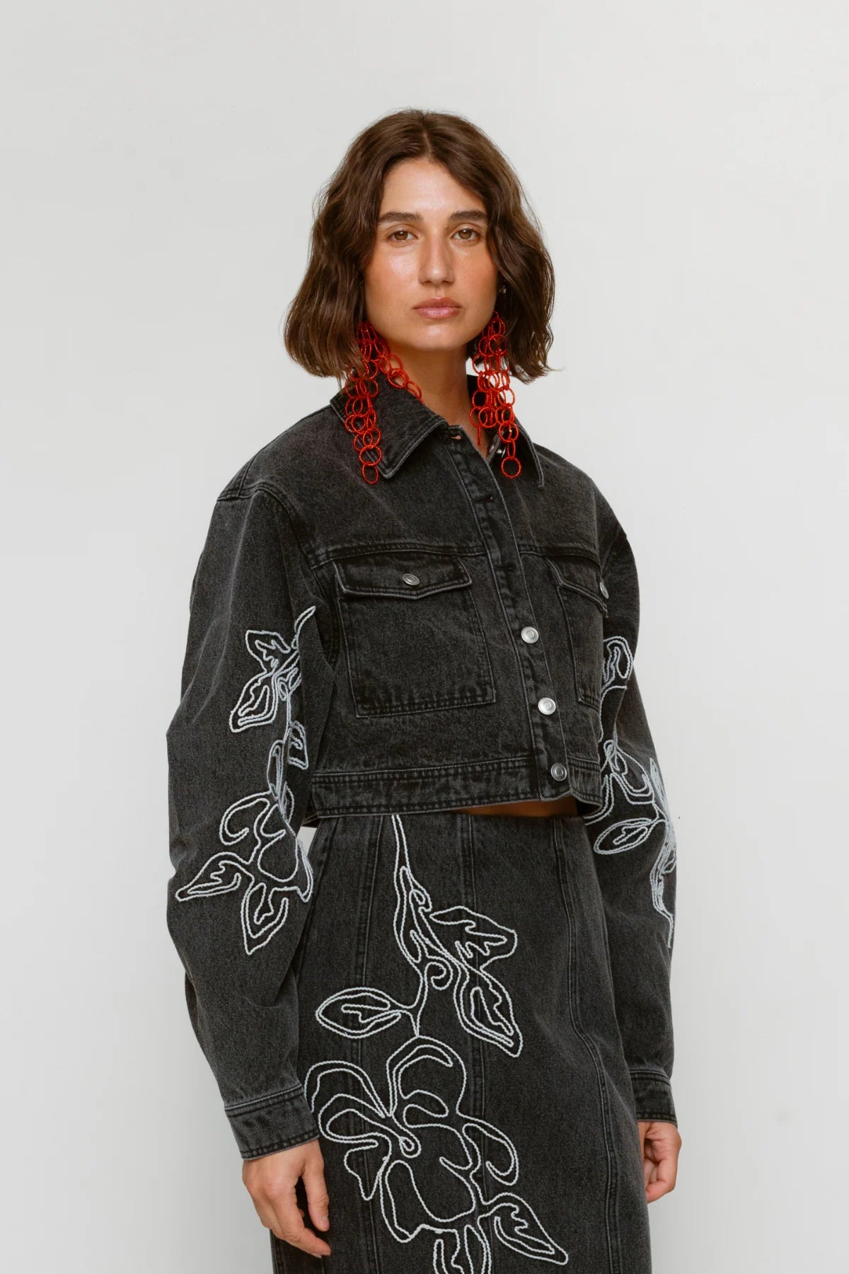 Franka Denim Jacket-Ash
