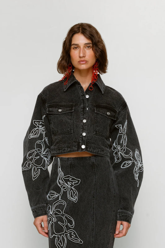 Franka Denim Jacket-Ash