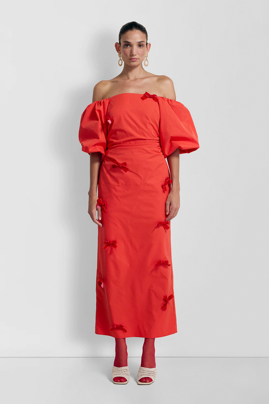 Amar Midi Dress-Rojo