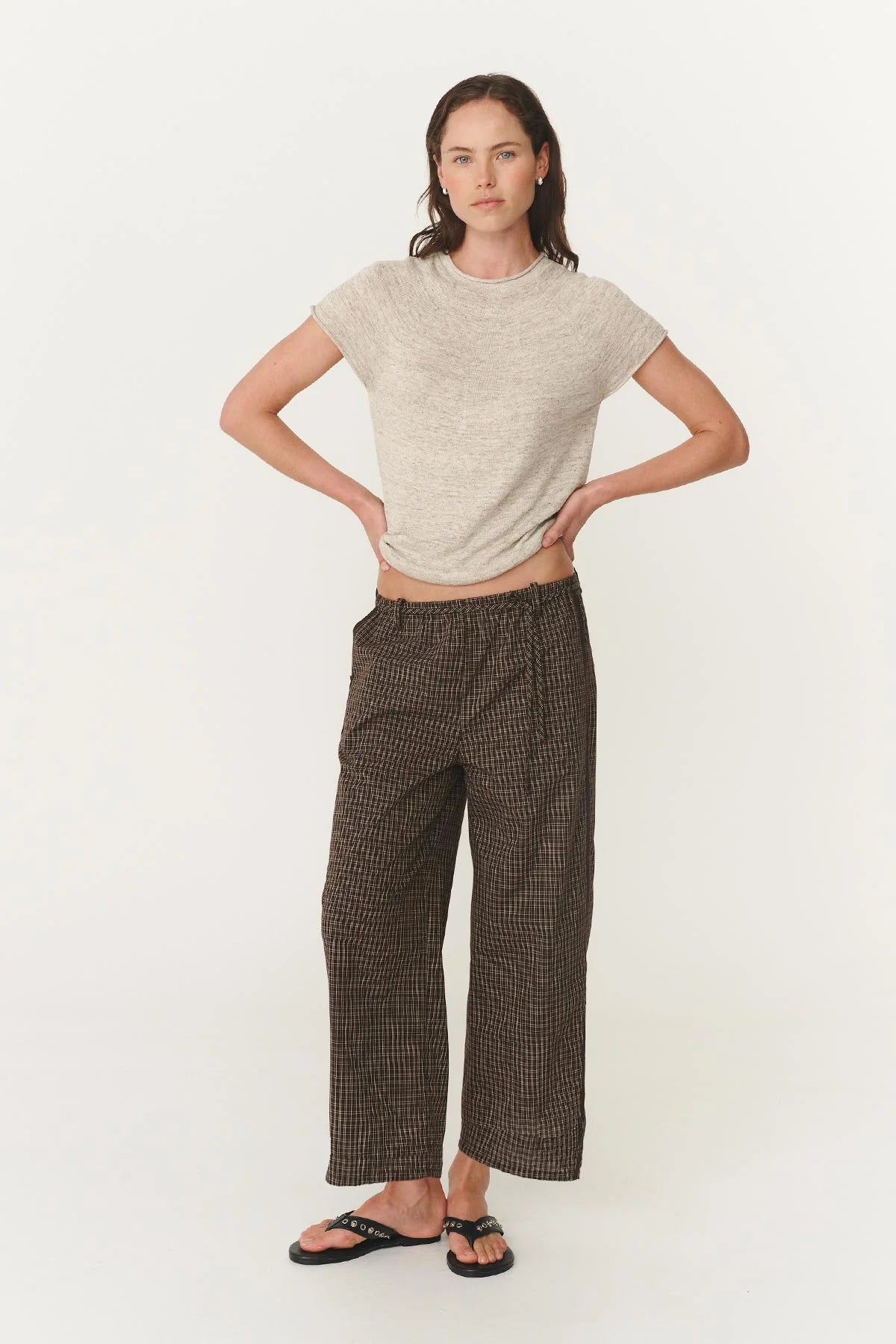 Pre Order Gabe Lounge Pant- Cacao Check