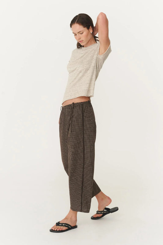 Pre Order Gabe Lounge Pant- Cacao Check